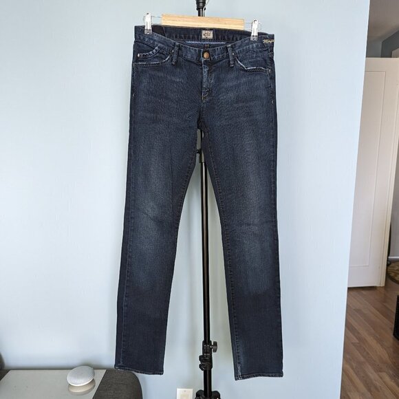 Goldsign Misfit Straight Leg Stretch Blue Jeans - Picture 2 of 14